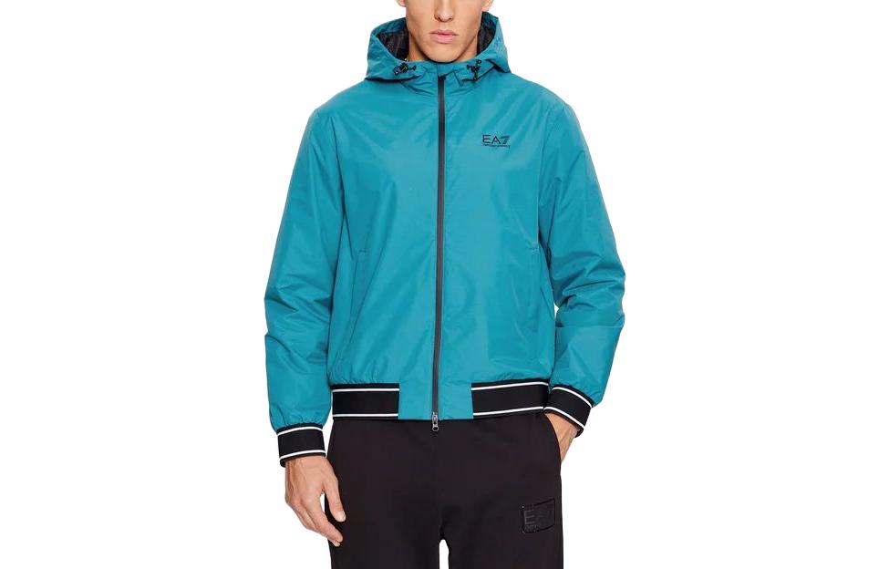 Order Emporio Armani EA7 拼色條紋拉鍊連帽外套 - 藍色 6RPB08-PN27Z-1584