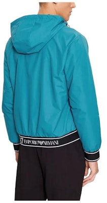 Emporio Armani EA7 拼色條紋拉鍊連帽外套 - 藍色 6RPB08-PN27Z-1584 Lookbook Emporio Armani EA7 拼色條紋拉鍊連帽外套 - 藍色 6RPB08-PN27Z-1584