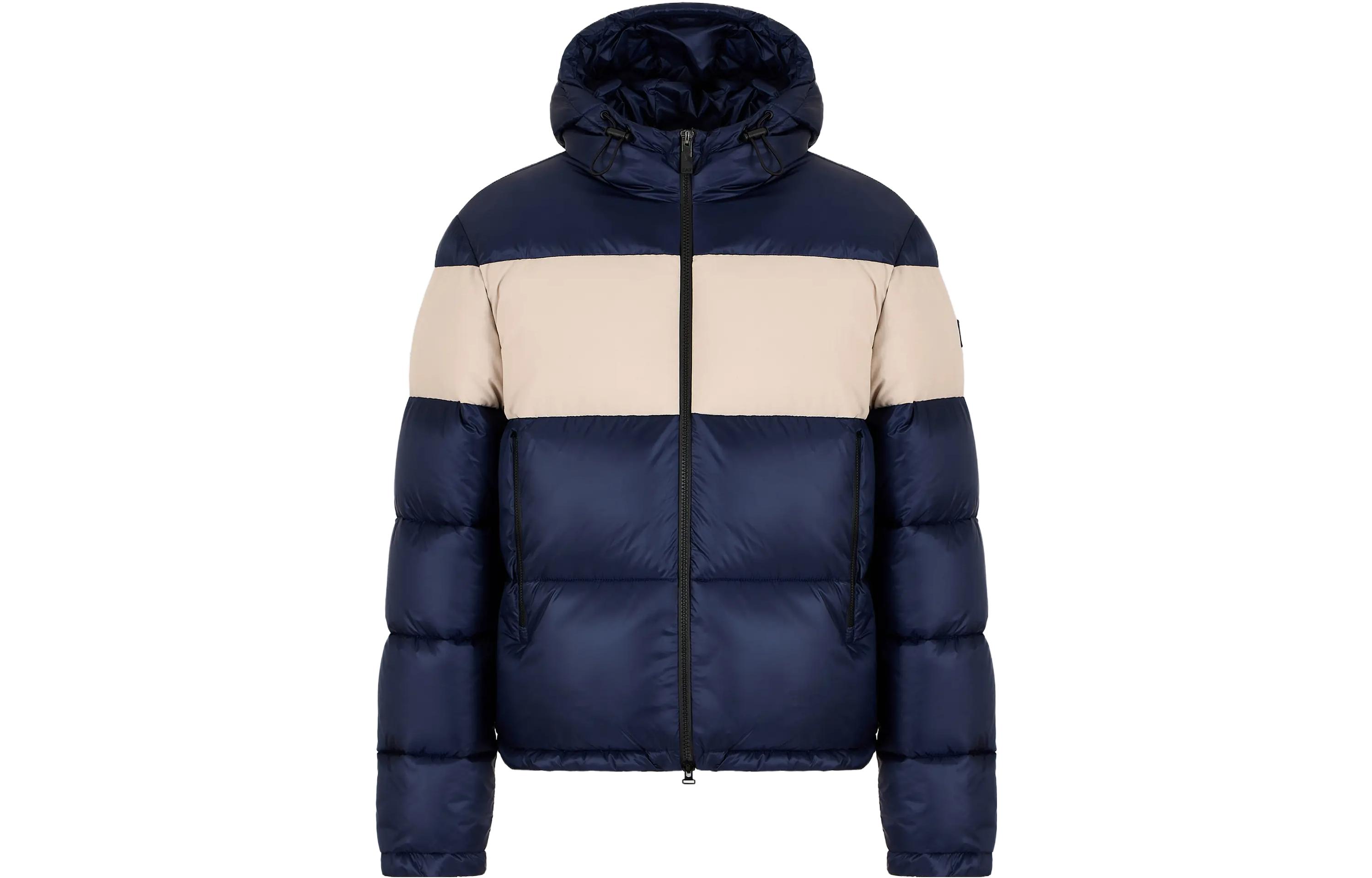 EMPORIO ARMANI EA7  Colorblock Zip-Up Hoodie Cotton Jacket 6RPB41-PNEOZ-1554