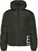 Emporio Armani EA7 Green Letter Print Slim Fit Zip Hoodie Jacket. 6RPB32-PNEFZ-1845 Emporio Armani EA7 Green Letter Print Slim Fit Zip Hoodie Jacket. 6RPB32-PNEFZ-1845