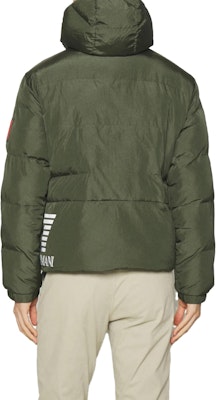 Emporio Armani EA7 綠色印字修身拉鍊連帽外套夹克. 6RPB32-PNEFZ-1845 Shop Emporio Armani EA7 綠色印字修身拉鍊連帽外套夹克. 6RPB32-PNEFZ-1845