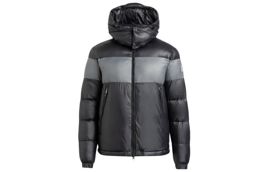 Emporio Armani EA7  Grey Colorblock Logo Print Hooded Cotton Jacket 6KPB59-PNR4Z-1200