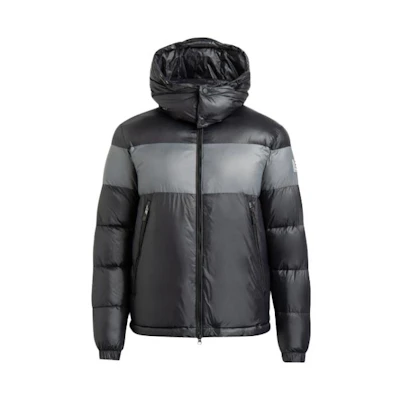 Emporio Armani EA7 Grey Colorblock Logo Print Hooded Cotton Jacket 6KPB59-PNR4Z-1200
