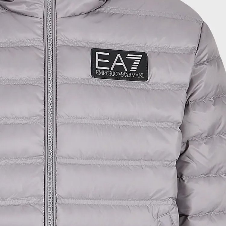 Emporio Armani EA7  Grey Hooded Down Jacket with Logo Patch. 6RPB16-PN5ZZ-1920 圖 6