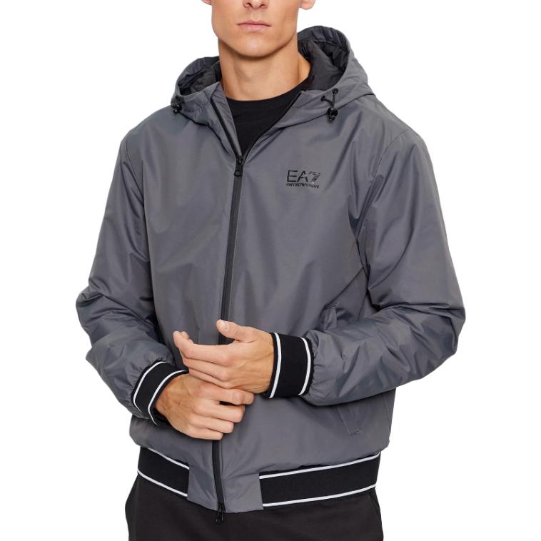 Purchase Emporio Armani EA7 灰色LOGO印花修身連帽外套。 6RPB08-PN27Z-1977