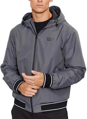 Emporio Armani EA7 灰色LOGO印花修身連帽外套。 6RPB08-PN27Z-1977 Purchase Emporio Armani EA7 灰色LOGO印花修身連帽外套。 6RPB08-PN27Z-1977