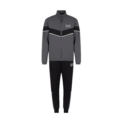 Emporio Armani EA7 Grey Logo Print Tracksuit Sportswear Set. 6LPV55-PJ16Z-22BC