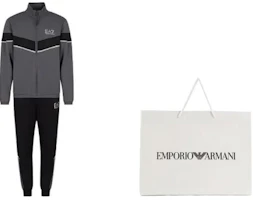 Lookbook Emporio Armani EA7 灰色logo印花運動套裝運動服組合。 6LPV55-PJ16Z-22BC
