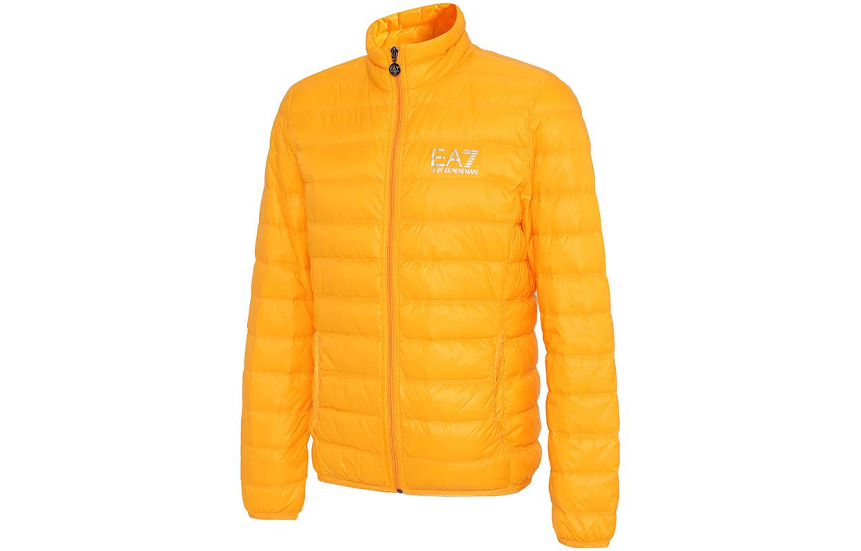 Shop Emporio Armani EA7  Lightweight Slim Fit Down Jacket Orange FW22. 8NPB01-PN29Z-1629