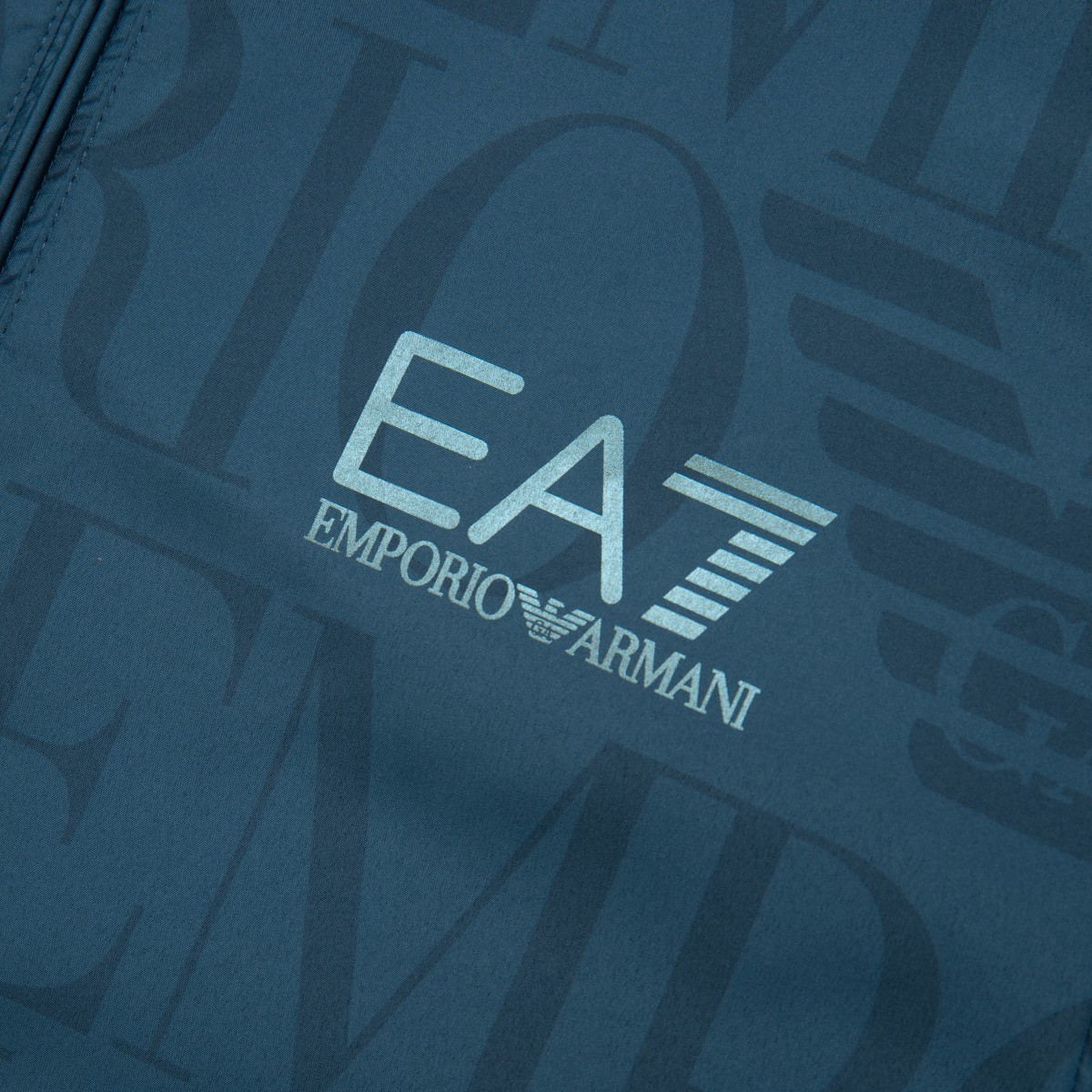 Purchase エンポリオアルマーニ EA7 ロゴプリント フーディージッパートラックスーツ レイクブルー 3DPV04-PNP6Z-1821