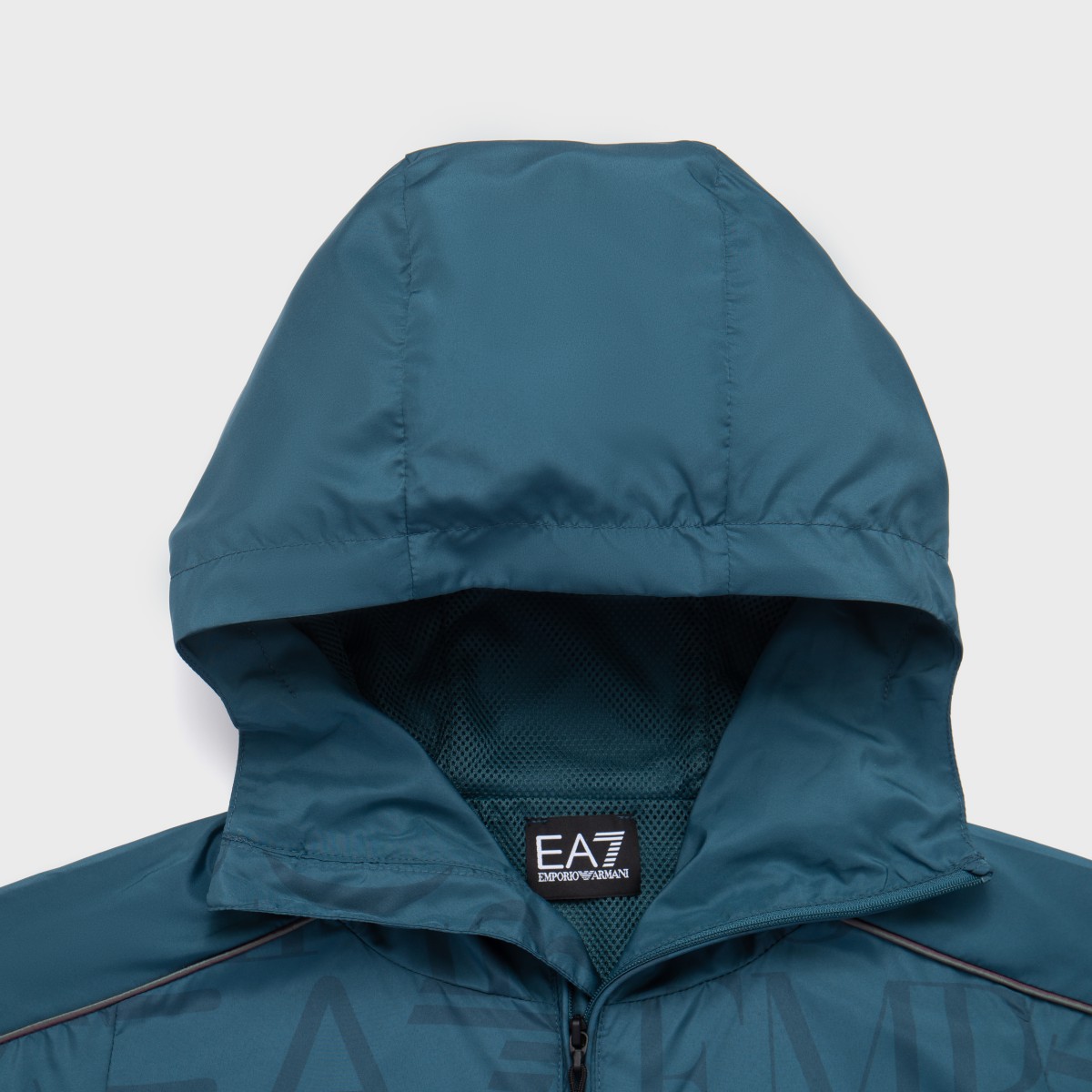 Details for エンポリオアルマーニ EA7 ロゴプリント フーディージッパートラックスーツ レイクブルー 3DPV04-PNP6Z-1821