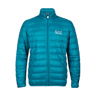 EMPORIO ARMANI EA7 Logo Print Long Sleeve Down Jacket Blue-Green. 8NPB01-PN29Z-1572
