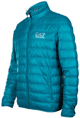 安普里奥阿玛尼EA7标志印花长袖羽绒夹克蓝绿色。 8NPB01-PN29Z-1572 Shop 安普里奥阿玛尼EA7标志印花长袖羽绒夹克蓝绿色。 8NPB01-PN29Z-1572