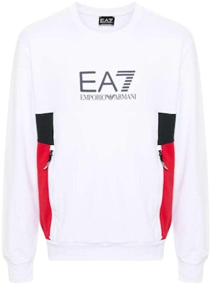 エンポリオアルマーニ EA7 ロゴプリント ルーズフィット クルーネックスウェット 白 3DPM14-PJLIZ-1100 Order エンポリオアルマーニ EA7 ロゴプリント ルーズフィット クルーネックスウェット 白 3DPM14-PJLIZ-1100