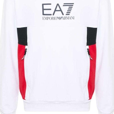 エンポリオアルマーニ EA7 ロゴプリント ルーズフィット クルーネックスウェット 白 3DPM14-PJLIZ-1100 Cheap エンポリオアルマーニ EA7 ロゴプリント ルーズフィット クルーネックスウェット 白 3DPM14-PJLIZ-1100