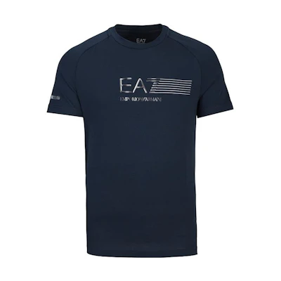 Emporio Armani EA7 Logo Print Navy Crewneck Short Sleeve Tee SS23 3RPT22-PJMAZ-1554