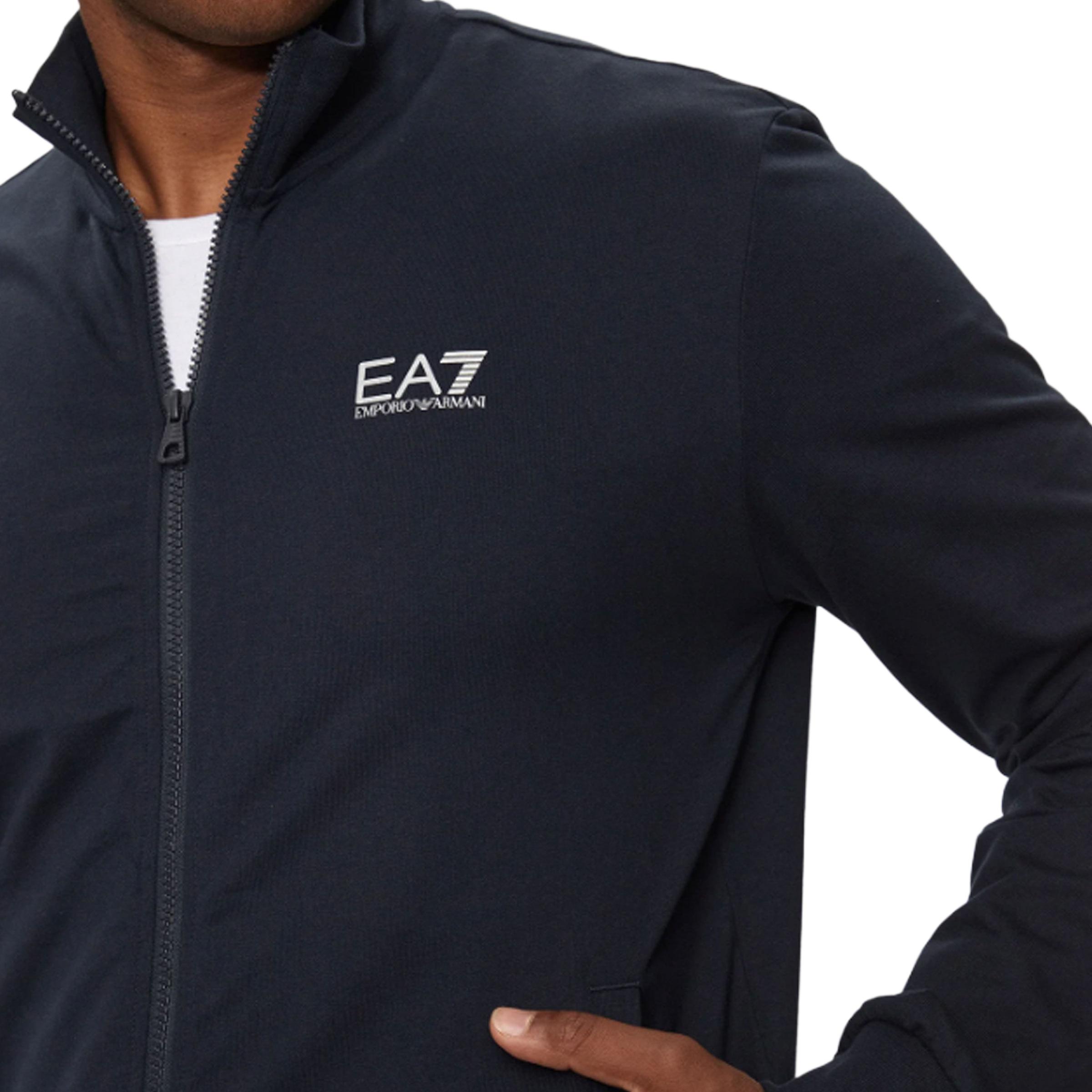 Shop 安普里奧·阿瑪尼EA7藍色Logo運動套裝-拉鍊外套與慢跑褲組合 8NPV60-PJVRZ-0562