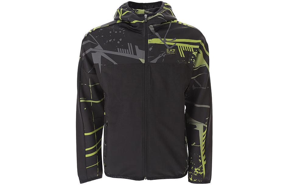 Order Emporio Armani EA7  Long Sleeve Hooded Zip Jacket with Letter Print. 6RPM68-PJJHZ-2206