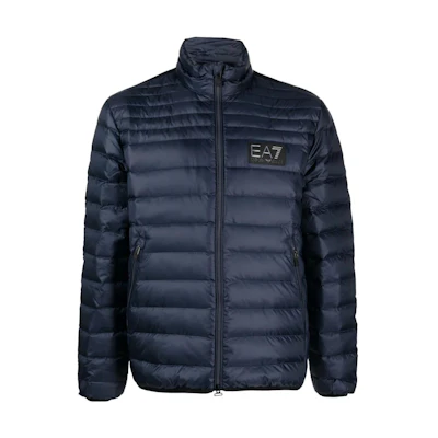 Emporio Armani EA7 Navy Blue Logo Puffer Jacket with Half-zip. 6RPB14-PN5ZZ-1554