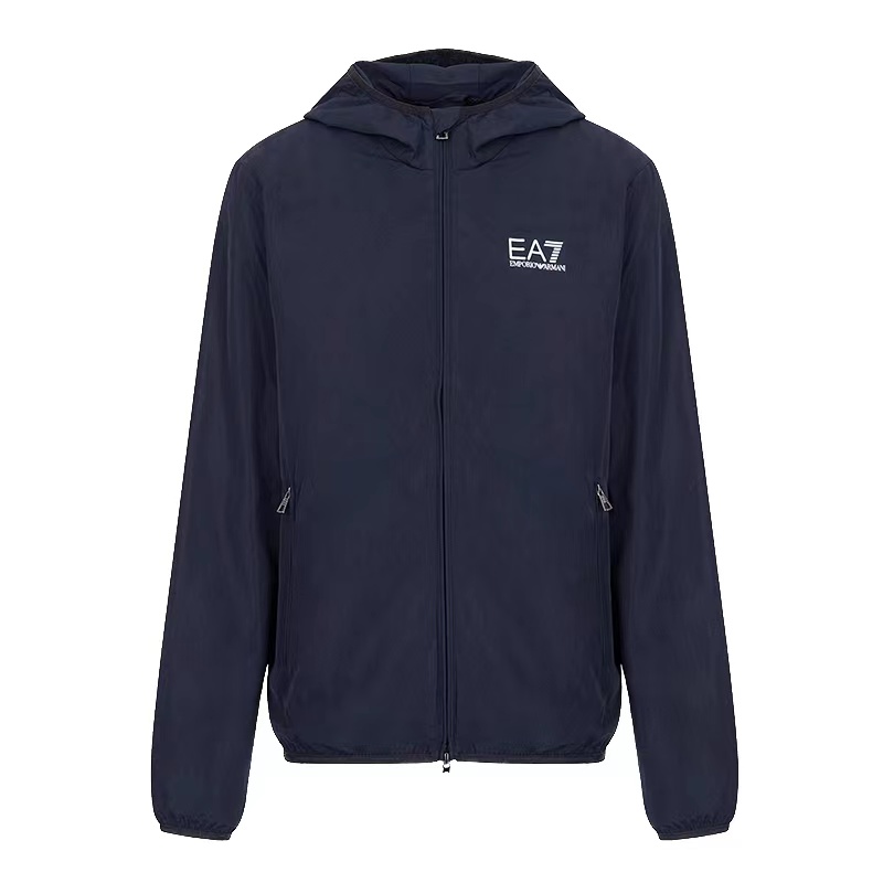 Emporio Armani EA7  Navy Blue Zip Hoodie Jacket FW24. 8NPB22-PNGRZ-1562