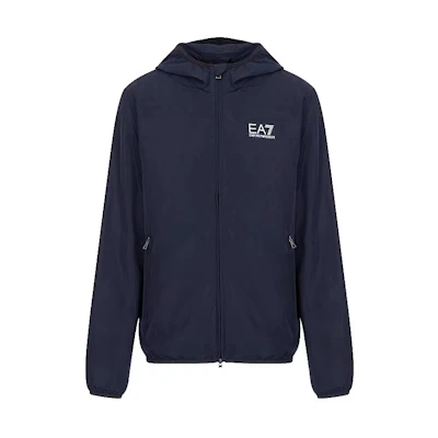 Emporio Armani EA7 Navy Blue Zip Hoodie Jacket FW24. 8NPB22-PNGRZ-1562