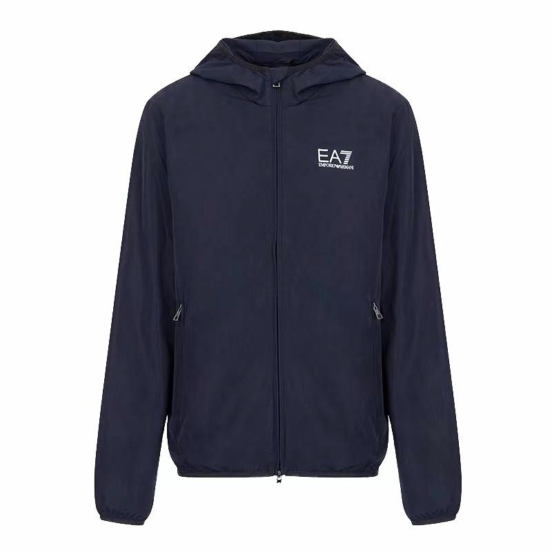 Order エンポリオアルマーニ EA7 ネイビーブルー ジップフーディージャケット FW24. 8NPB22-PNGRZ-1562