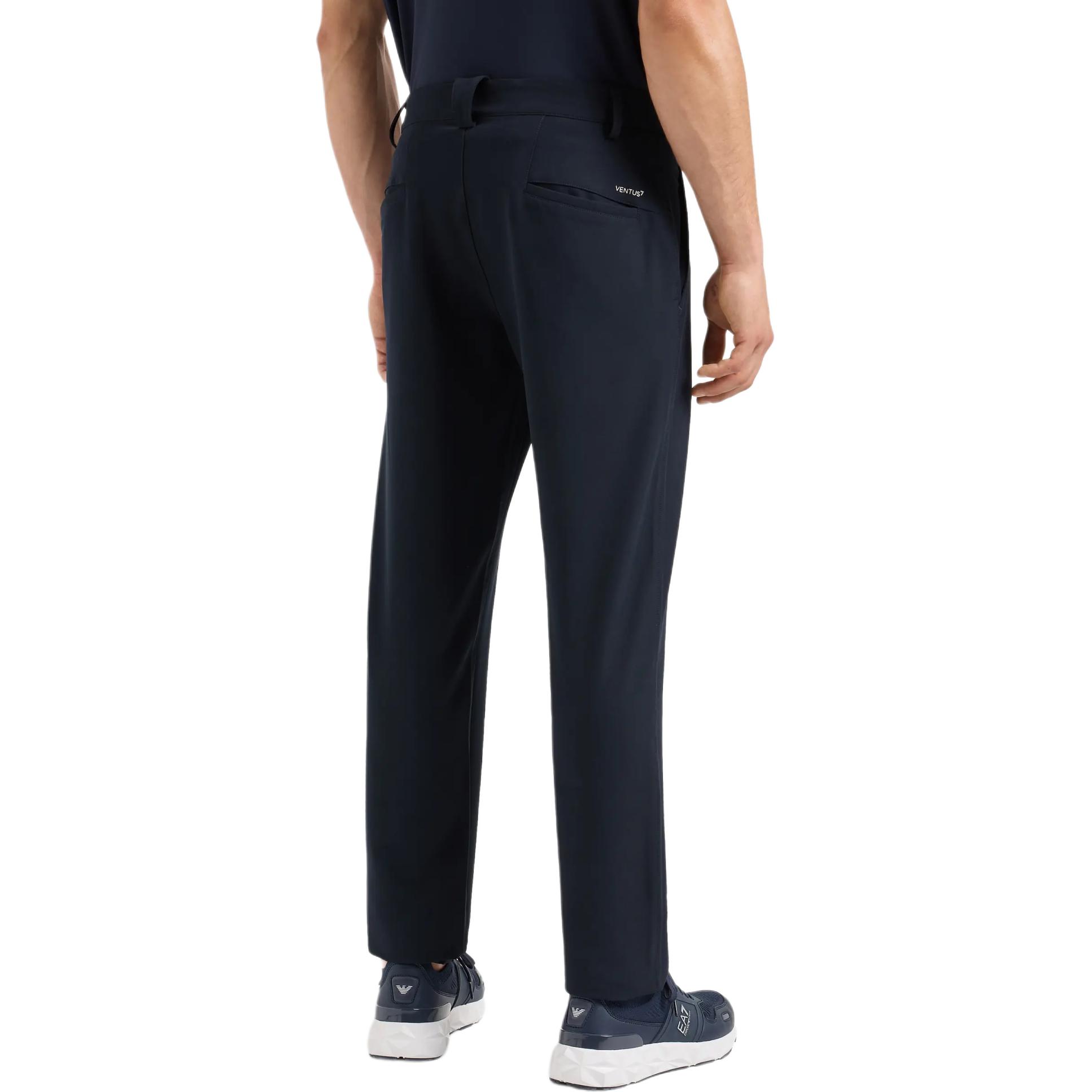 Shop EMPORIO ARMANI EA7 Seluar Kasual Navy dengan Logo Cetak & Rekaan Butang. 6DPP88-PNGWZ-1562