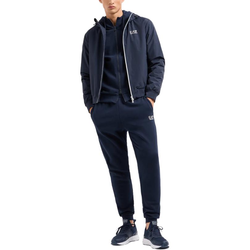 Emporio Armani EA7  Navy Hooded Zip-Up Jacket with Logo Print FW24. 8NPB21-PNFZZ-0562 圖 3