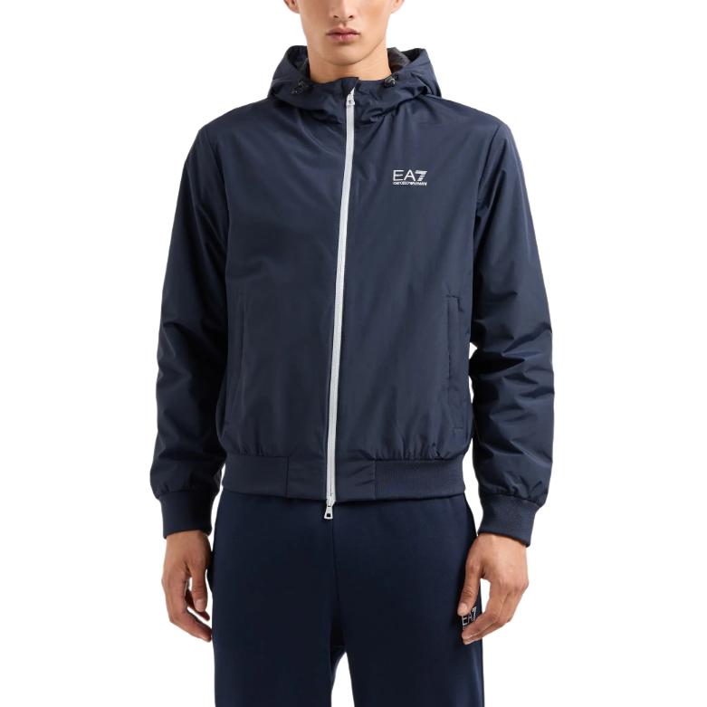 Emporio Armani EA7  Navy Hooded Zip-Up Jacket with Logo Print FW24. 8NPB21-PNFZZ-0562 圖 4