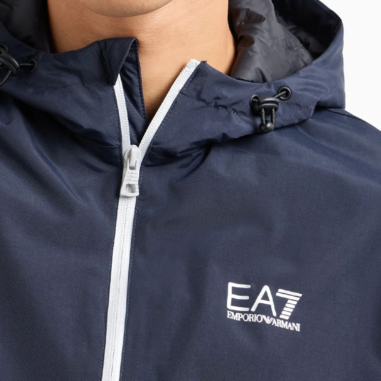 Emporio Armani EA7  Navy Hooded Zip-Up Jacket with Logo Print FW24. 8NPB21-PNFZZ-0562 圖 5