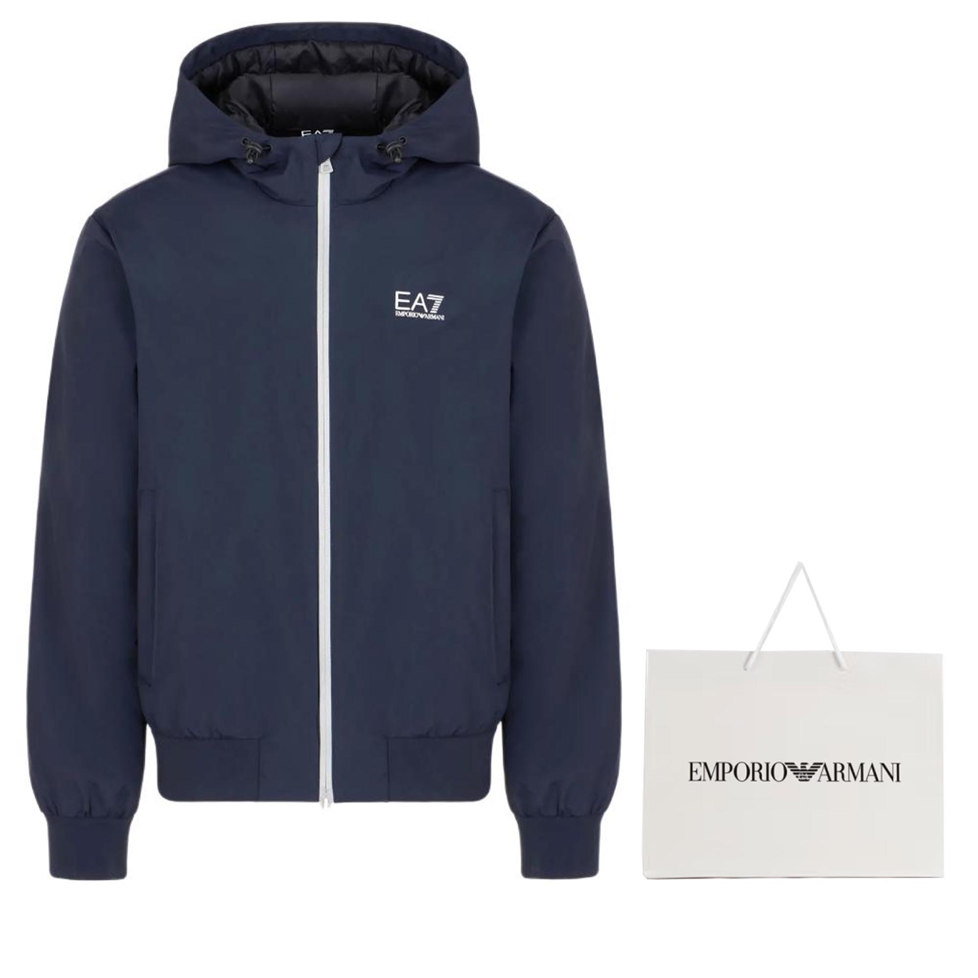 Emporio Armani EA7  Navy Hooded Zip-Up Jacket with Logo Print FW24. 8NPB21-PNFZZ-0562 圖 7