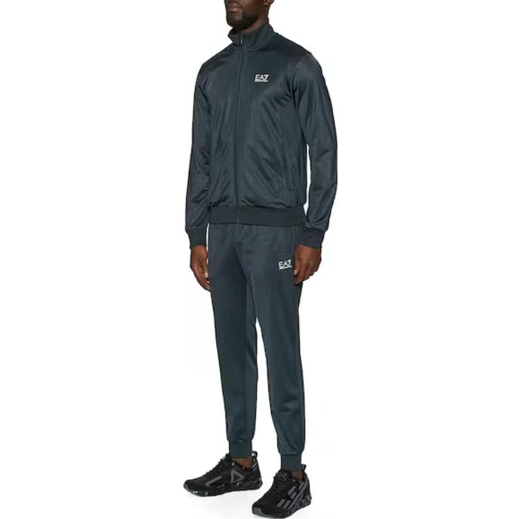 Shop Emporio Armani EA7  Navy Logo Print Casual Tracksuit. 8NPV71-PJ08Z-1578