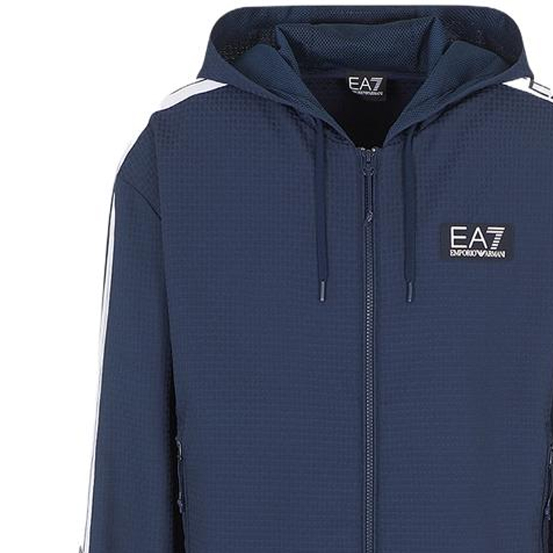 EMPORIO ARMANI EA7  Navy Zip-Up Hoodie with Letter Print SS23. 3RPM67-PN6ZZ-1554 圖 6