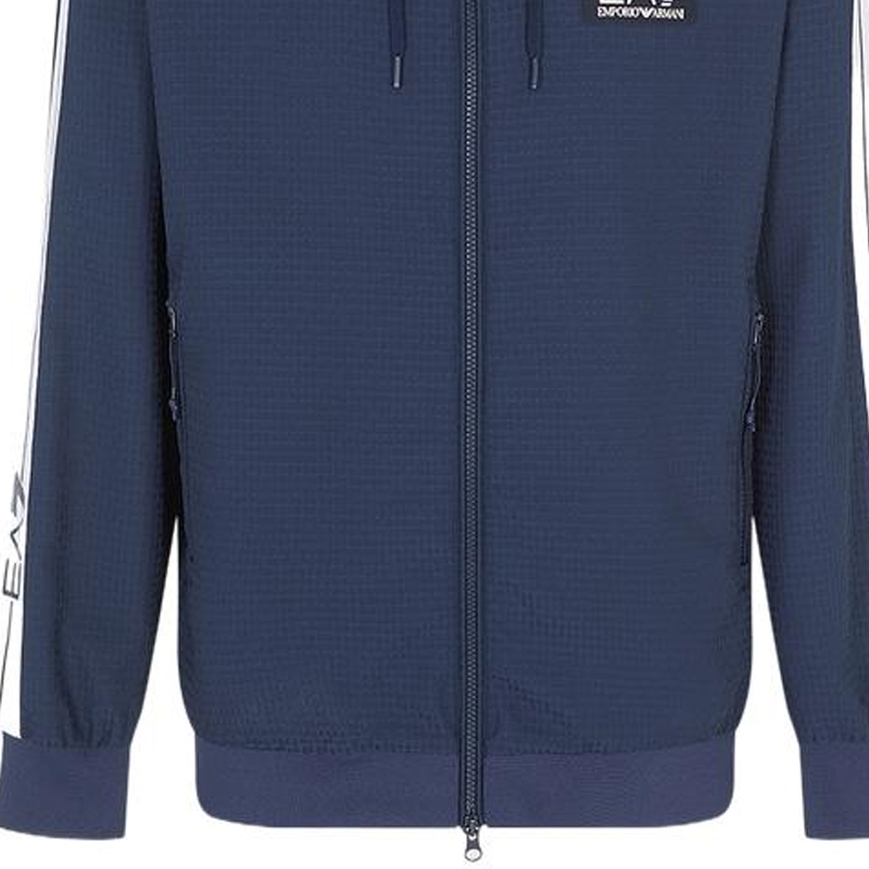 EMPORIO ARMANI EA7  Navy Zip-Up Hoodie with Letter Print SS23. 3RPM67-PN6ZZ-1554 圖 7
