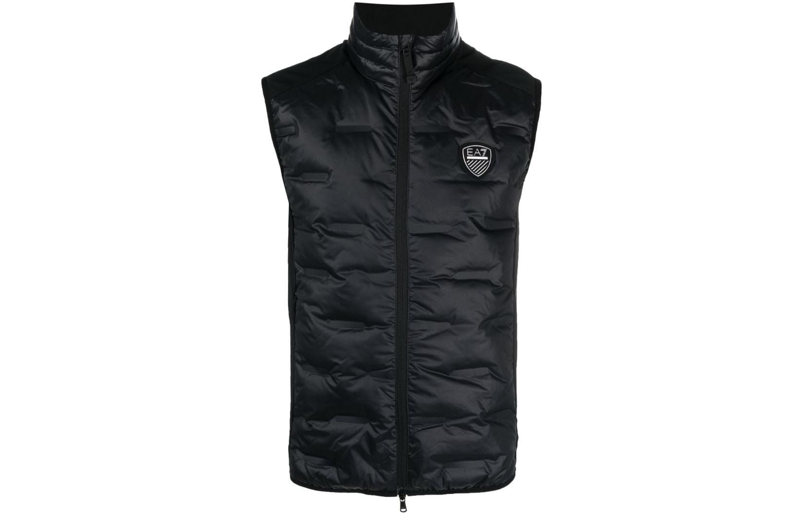 EMPORIO ARMANI EA7  Quilted Logo Vest Black Casual Wear. 6RPQ06-PNCLZ-1200