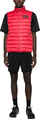 Emporio Armani EA7 Red Loose-Fit Zip Letter Print Vest. 6RPQ02P-N5ZZ1-462 Lookbook Emporio Armani EA7 Red Loose-Fit Zip Letter Print Vest. 6RPQ02P-N5ZZ1-462