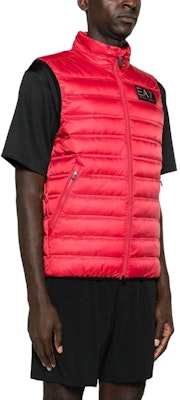 Emporio Armani EA7 Red Loose-Fit Zip Letter Print Vest. 6RPQ02P-N5ZZ1-462 Purchase Emporio Armani EA7 Red Loose-Fit Zip Letter Print Vest. 6RPQ02P-N5ZZ1-462