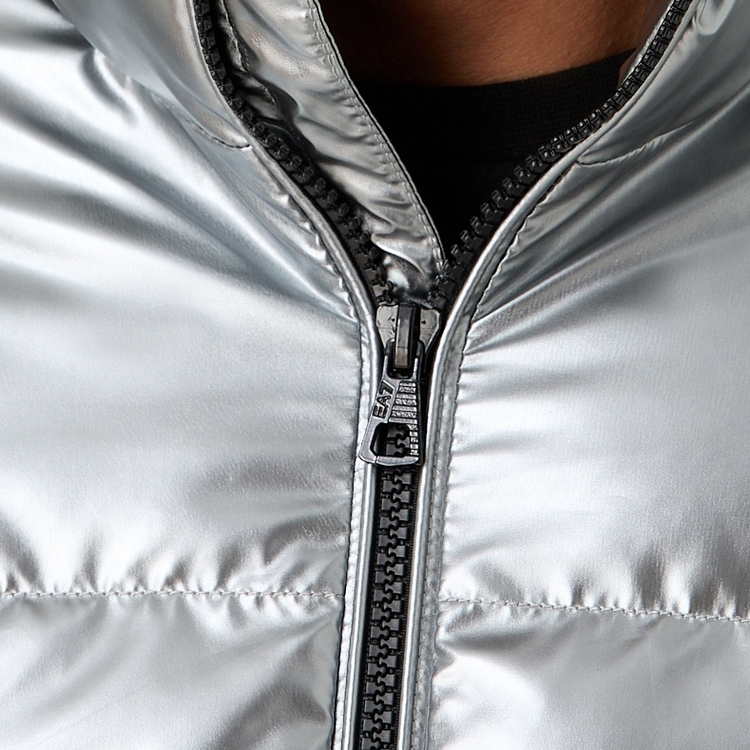 Sizing Emporio Armani EA7 银色标志印花长袖棉质拉链外套. 6RPB02-PN3VZ-1988