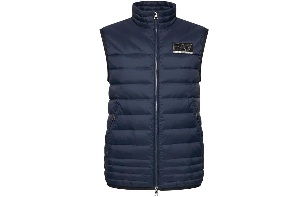 Emporio Armani EA7  Sleeveless Zip Vest Navy Blue 6KPQ02-PNR4Z-1554