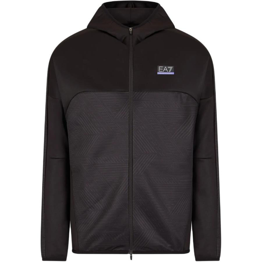 Order エンポリオアルマーニ EA7 スリムフィットフーディー ダークブラウン ロゴプリント FW24 6DPM70-PJJHZ-2703