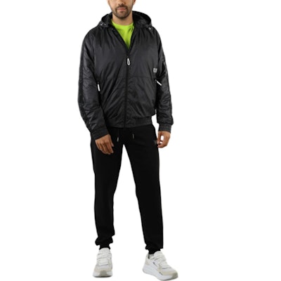 Emporio Armani EA7 Slim-Fit Zip Hoodie Jaket Hitam 3DPB16-PN5ZZ-0200 Purchase Emporio Armani EA7 Slim-Fit Zip Hoodie Jaket Hitam 3DPB16-PN5ZZ-0200