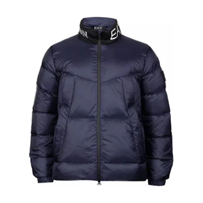 EMPORIO ARMANI EA7 Solid Logo Zip-Up Down Jacket 6RPB33-PNEOZ-1554