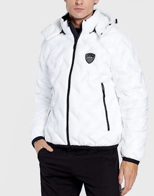 EMPORIO ARMANI EA7 White Logo Zip-Up Hoodie Long Sleeve Cotton Jacket 6LPB64-PN8MZ-1100 Shop EMPORIO ARMANI EA7 White Logo Zip-Up Hoodie Long Sleeve Cotton Jacket 6LPB64-PN8MZ-1100