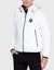 Shop EMPORIO ARMANI EA7 White Logo Zip-Up Hoodie Long Sleeve Cotton Jacket 6LPB64-PN8MZ-1100