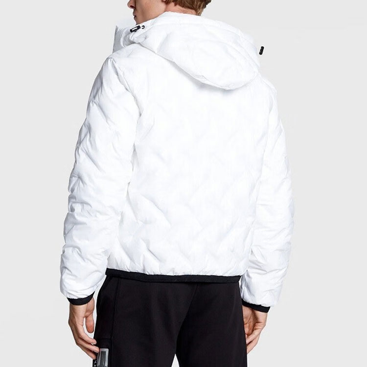 Purchase EMPORIO ARMANI EA7  White Logo Zip-Up Hoodie Long Sleeve Cotton Jacket 6LPB64-PN8MZ-1100