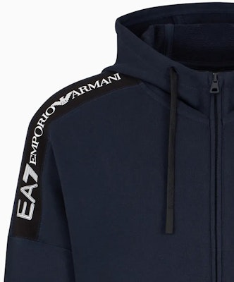 エンポリオ アルマーニ EA7 ジップフーディー ネイビーブルー ロゴデザイン入り. 6DPM12-PJOGZ-1562 Lookbook エンポリオ アルマーニ EA7 ジップフーディー ネイビーブルー ロゴデザイン入り. 6DPM12-PJOGZ-1562
