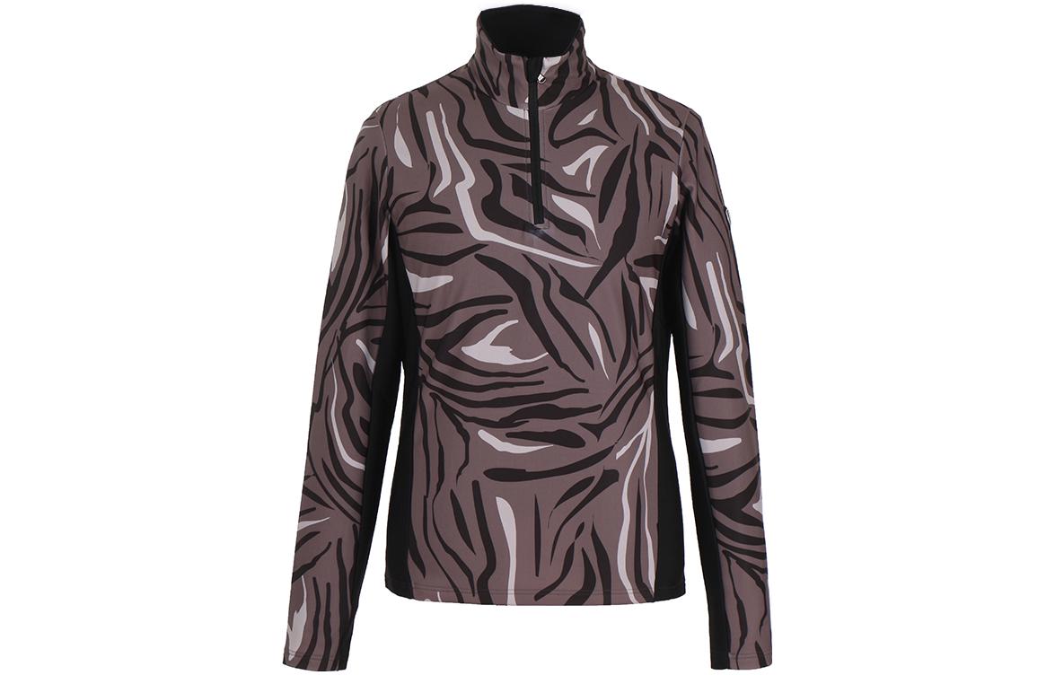 Emporio Armani EA7 Abstract Pattern Zip-Up Sweatshirt Brown Men’s Jacket 6XPMB8-PJ35Z-1200