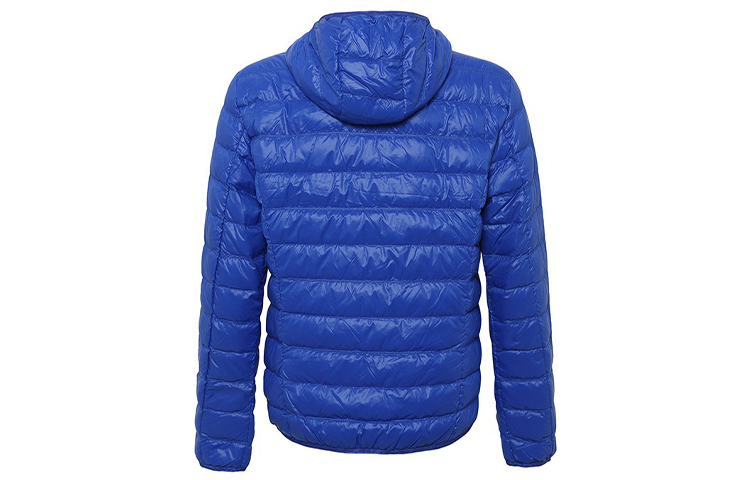 Lookbook 安普里奥·阿玛尼EA7字母印花蓝色连帽羽绒冬季夹克 8NPB02-PN29Z-1598