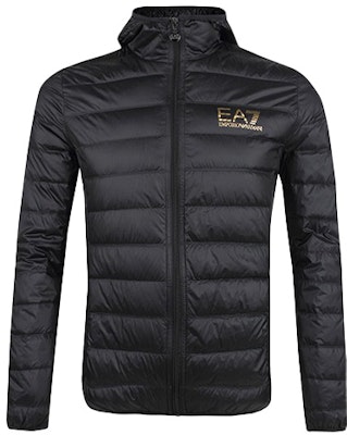 安普里奥·阿玛尼EA7黑金连帽羽绒夹克带徽标印花 8NPB02-PN29Z-00208 Buy 安普里奥·阿玛尼EA7黑金连帽羽绒夹克带徽标印花 8NPB02-PN29Z-00208