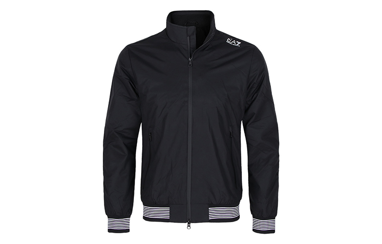 Emporio Armani EA7 Black Casual Logo Long-Sleeve Jacket 6KPB07-PN27Z-1200